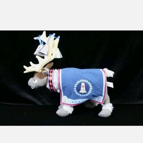 2017 Sven Reindeer Plush Fabric Bells Frozen Adventure Disney Store. - Picture 1 of 9